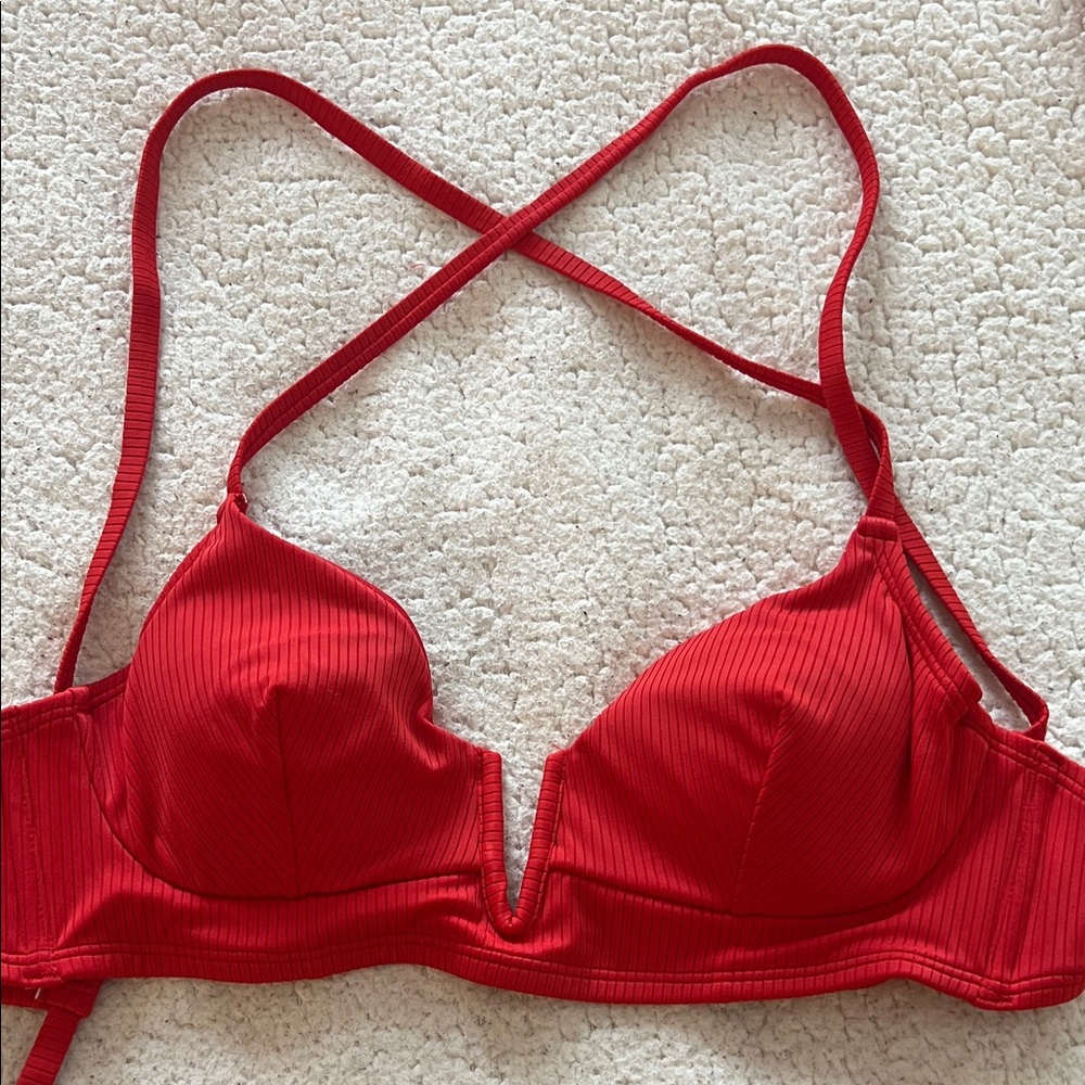 Shade & Shore Red Bikini Top